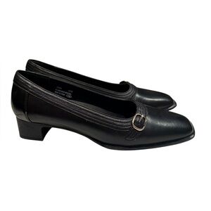 Deer Stags Elegant Joan Black Women's Heels Square Heel Size 6